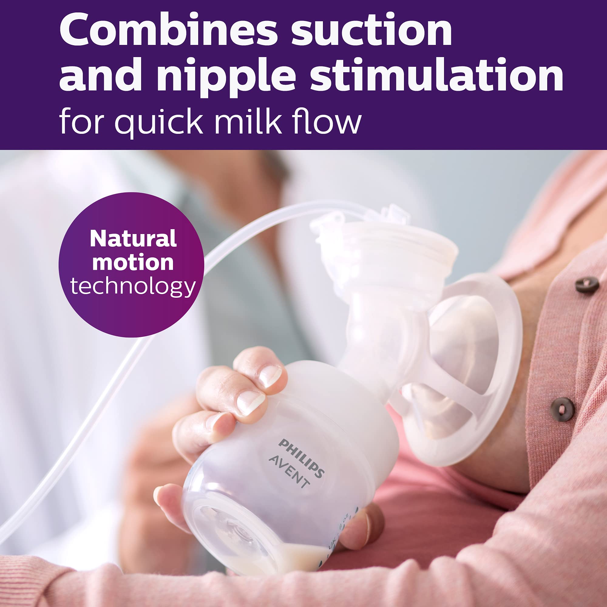 Philips Avent Single Electric Breast Pump with 50 Breast Milk Storage Bags (6oz) & 100 Disposable Nursing Pads - Complete Breastfeeding Bundle for New Moms - Perfect for Pumping, Storing & Leak Protection at Home or Work