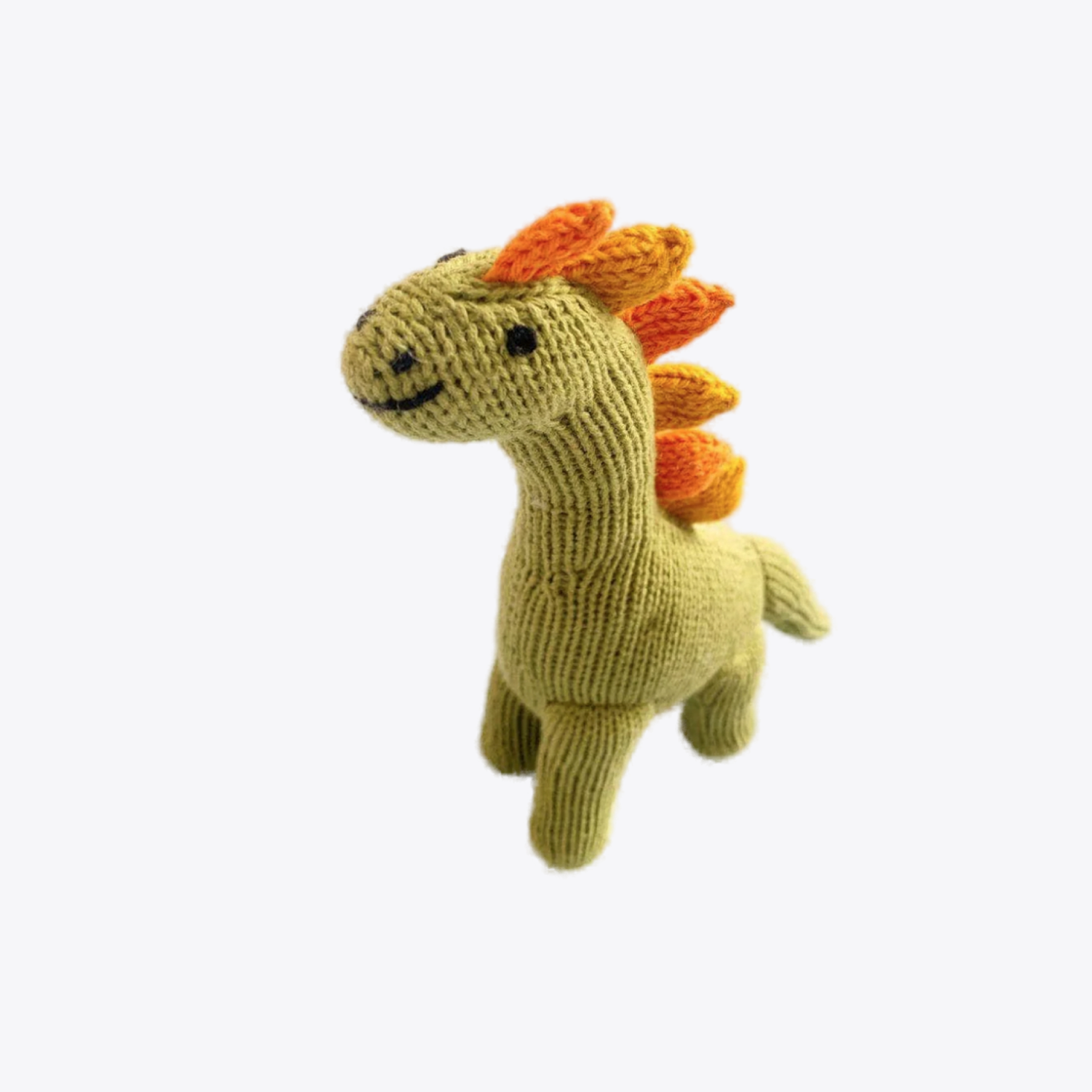 **Green Brachiosaurus Baby Rattle Toy - Dinosaur Teether for Infants & Toddlers - Perfect for Soothing, Sensory Play & Early Learning**