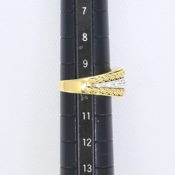 18K Yellow Gold & White Gold Diamond Ring for Women - Elegant Wedding, Engagement & Anniversary Jewelry Gift