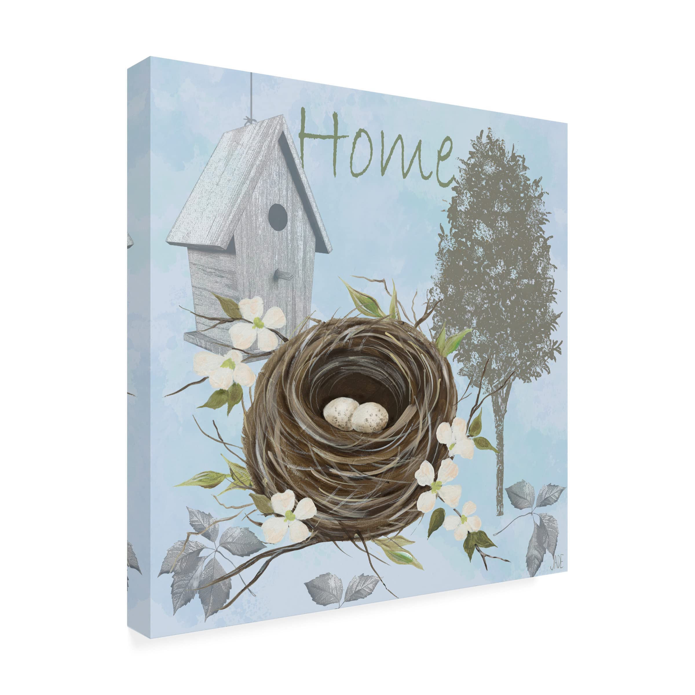 Trademark Fine Art 'Nesting Collection II' Canvas Wall Art by Jade Reynolds - Perfect for Living Room, Bedroom & Office Decor
