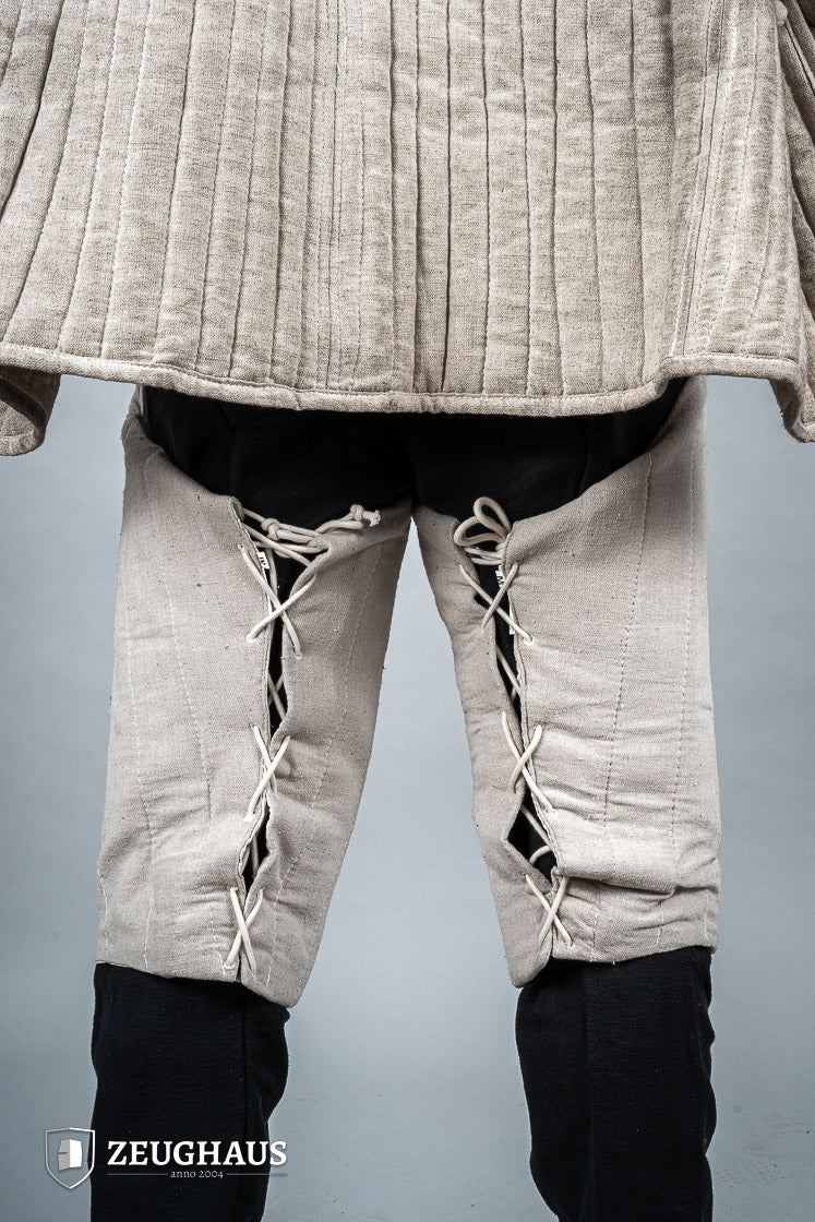 Natural Padded Chausses - Medieval Leg Armor for LARP, Cosplay & Historical Reenactment
