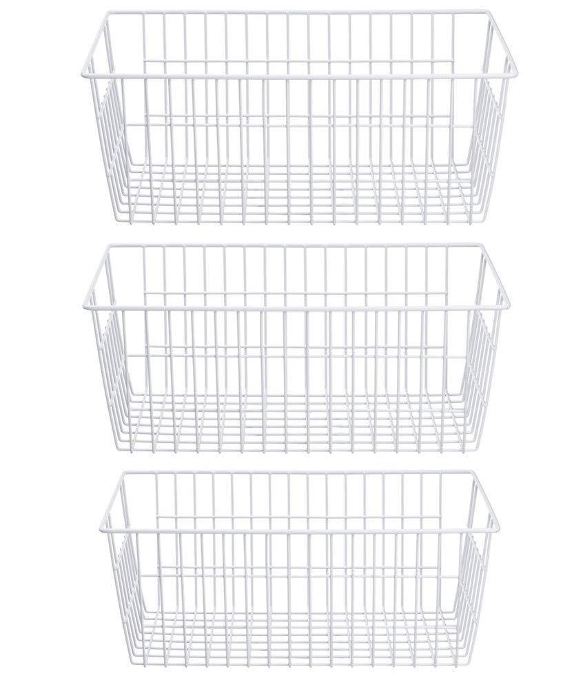 SANNO 3-Pack White Freezer Baskets - 15.7