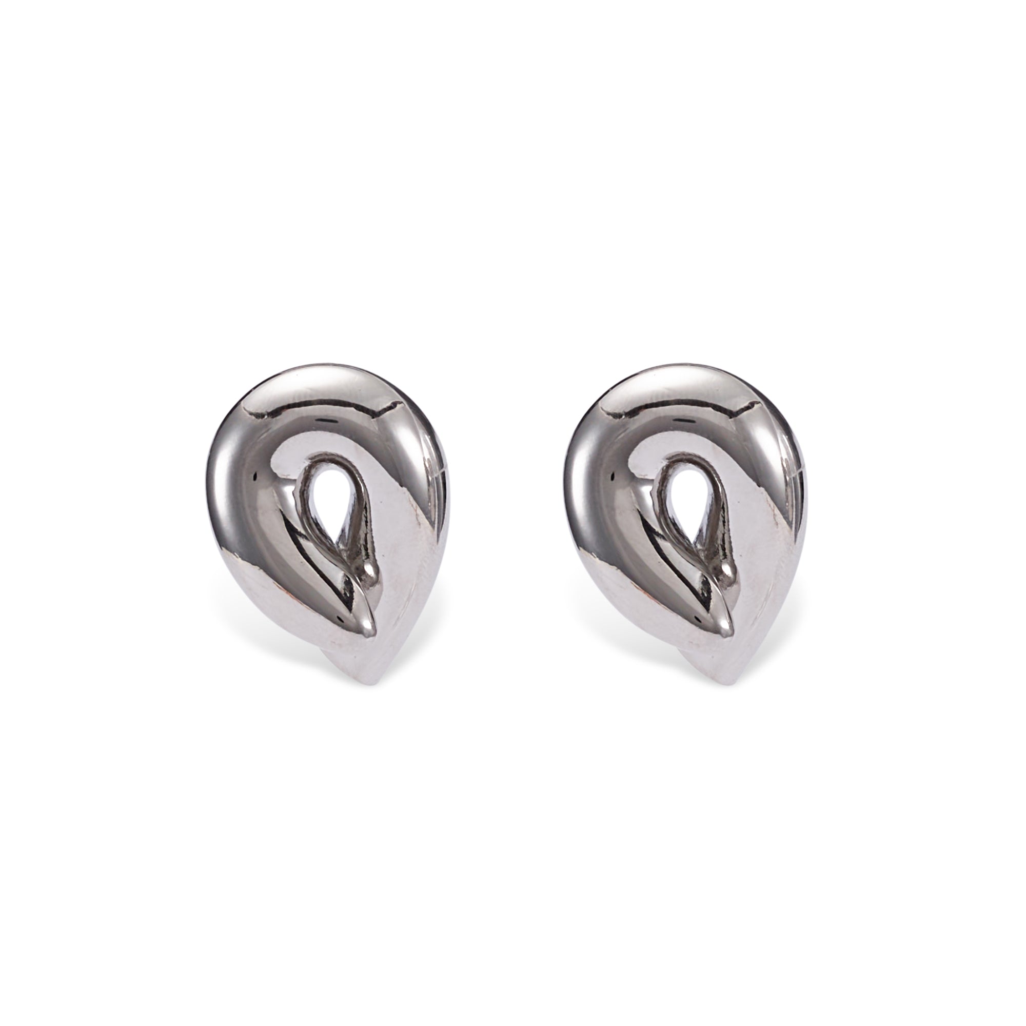 Shiny Glossy Loop Stud Earrings for Women - Hypoallergenic Fashion Jewelry Gift for Her - Perfect for Parties, Weddings & Everyday Wear