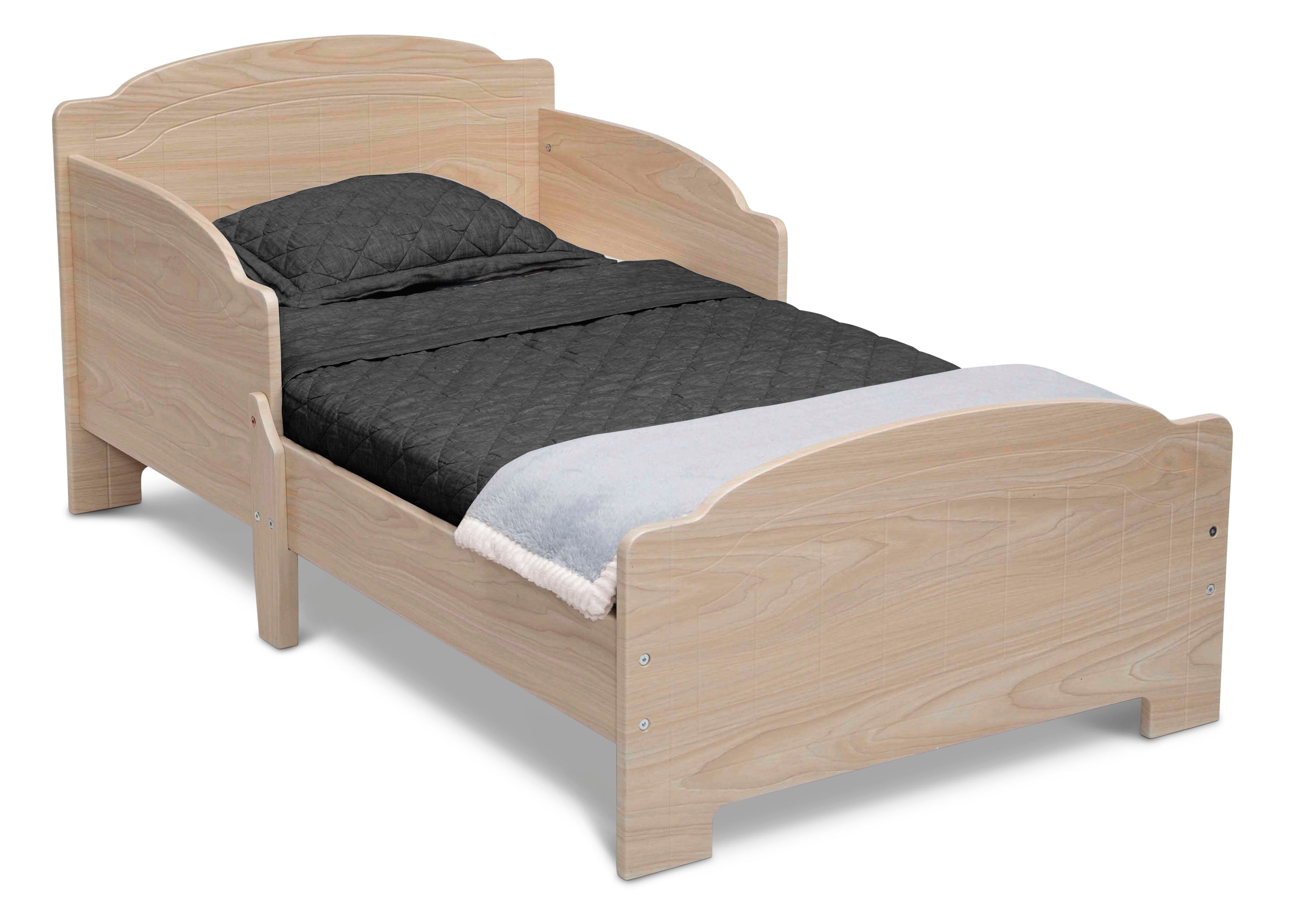 Premium Newport Wood Toddler Bed - Safe & Sturdy Convertible Kids Bed for Boys & Girls - Perfect for Nursery, Daycare, or First Big Kid Bed Transition