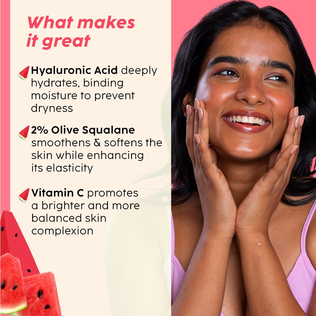 PLIX - THE PLANT FIX Watermelon Hydration Serum Stick (30g) | Instant & Long Lasting Moisturization | Lightweight Quick-Absorbing Face Moisturizer for Dry Skin | Perfect for Travel, Gym & Daily Skincare Routine