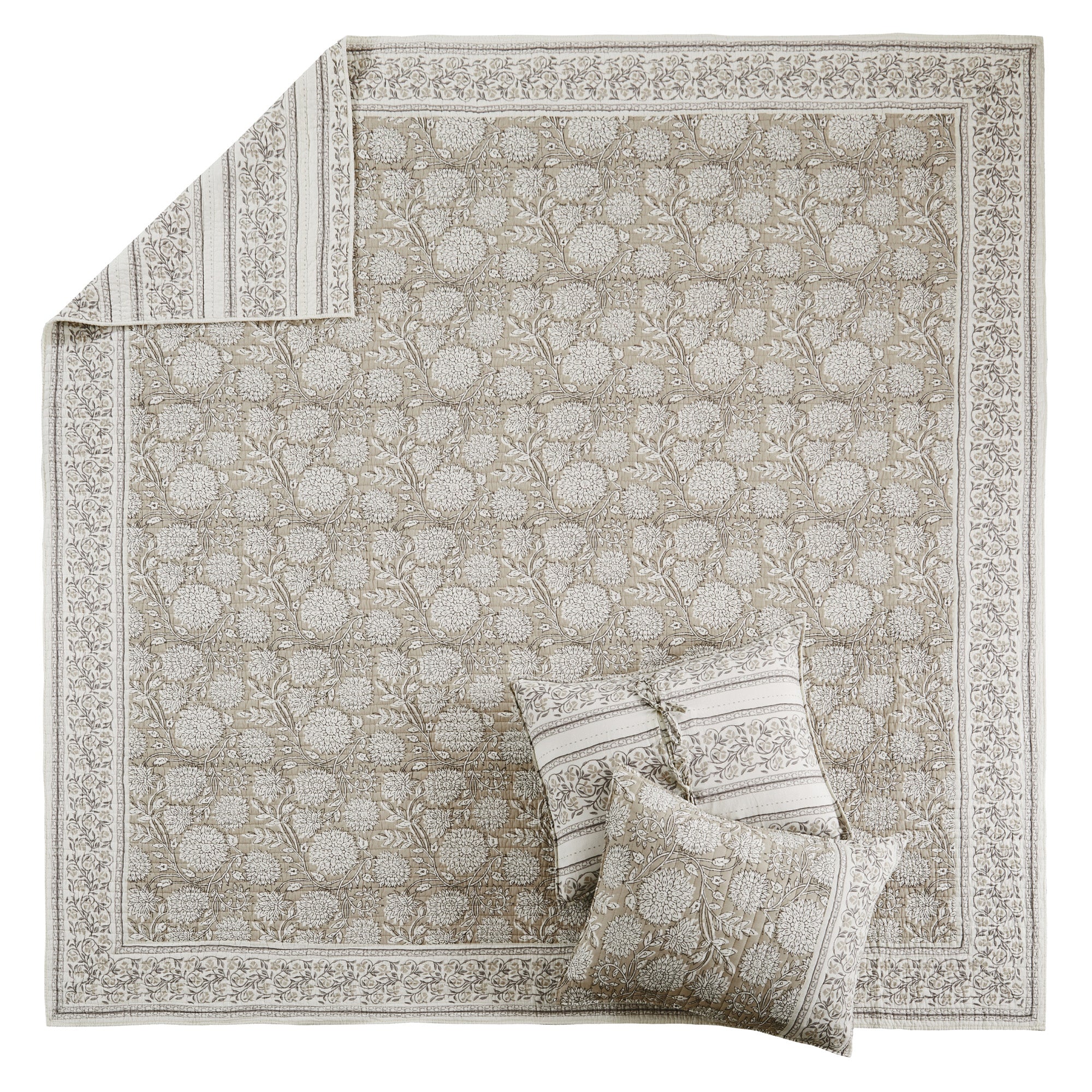 Adare Blue Quilt Set Queen Size - Soft Luxury Bedding Set with Matching Pillowcases - Perfect for Master Bedroom, Guest Room & Cozy Home Decor