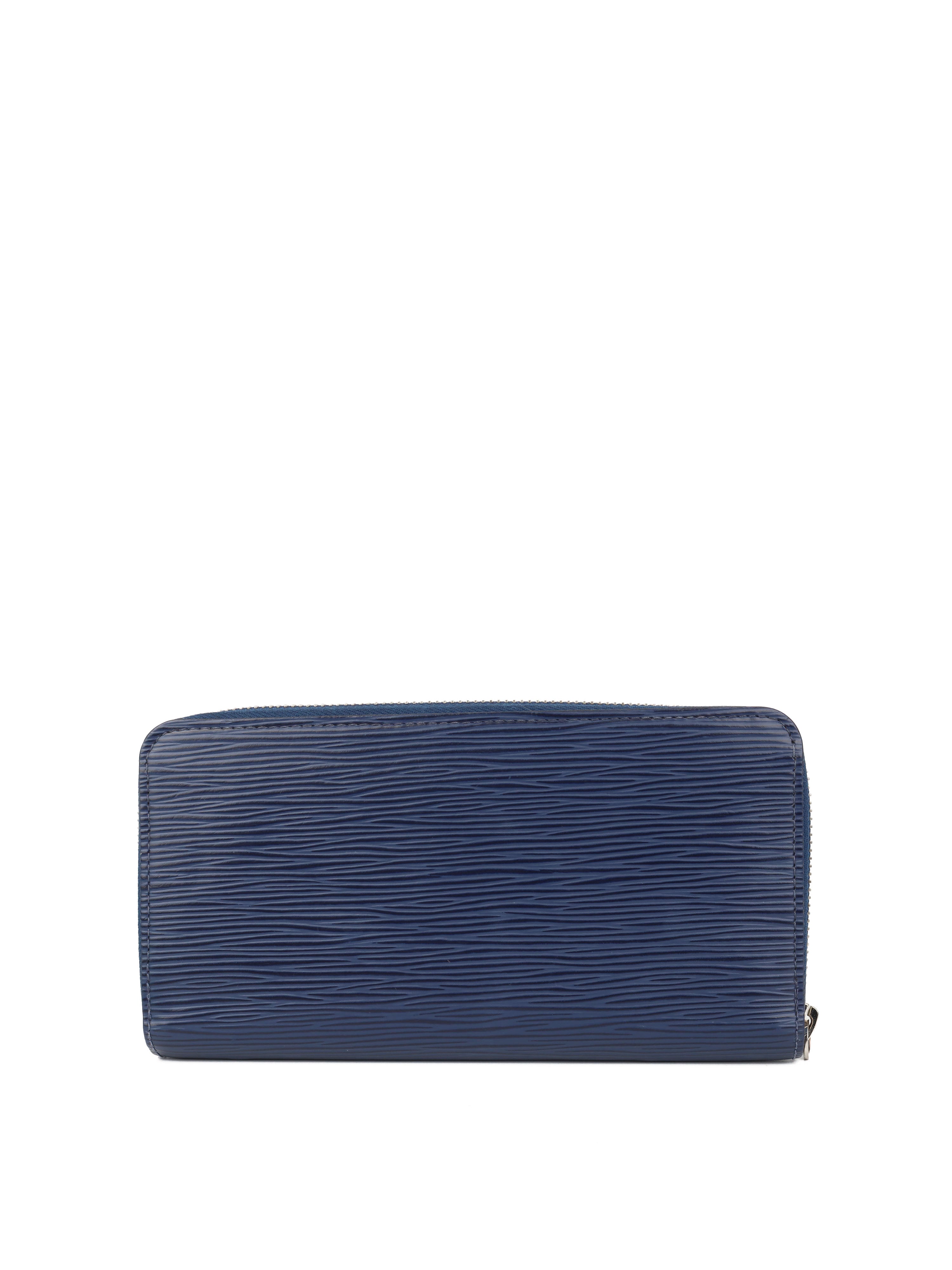 Louis Vuitton Indigo Epi Leather Zippy Wallet for Women - Luxury Designer Zip Around Coin Purse for Everyday Use & Travel Accessories