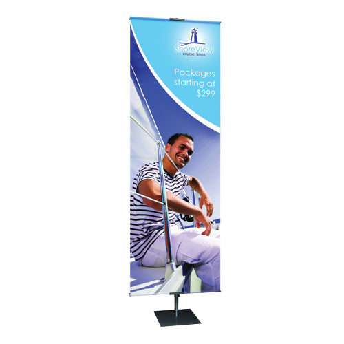 Classic Portable Adjustable Banner Stands - 36 Inch Wide Banners with Adjustable Height from 42 to 112 Inches | Perfect for Trade Shows, Retail Displays & Event Signage