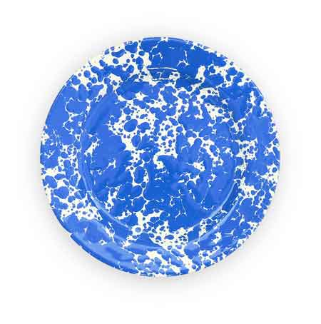Blue Marble Sandwich and Salad Plates - Set of 4, 8.5 Inch Durable Dinnerware for Picnics, BBQs, and Casual Dining