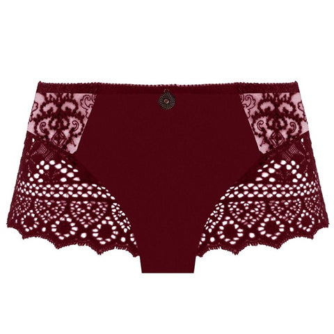 Empreinte Cassiopee Panty Grenat - Women's High Waist Lace Underwear for Comfort & Style - Perfect for Everyday Wear, Date Night & Special Occasions