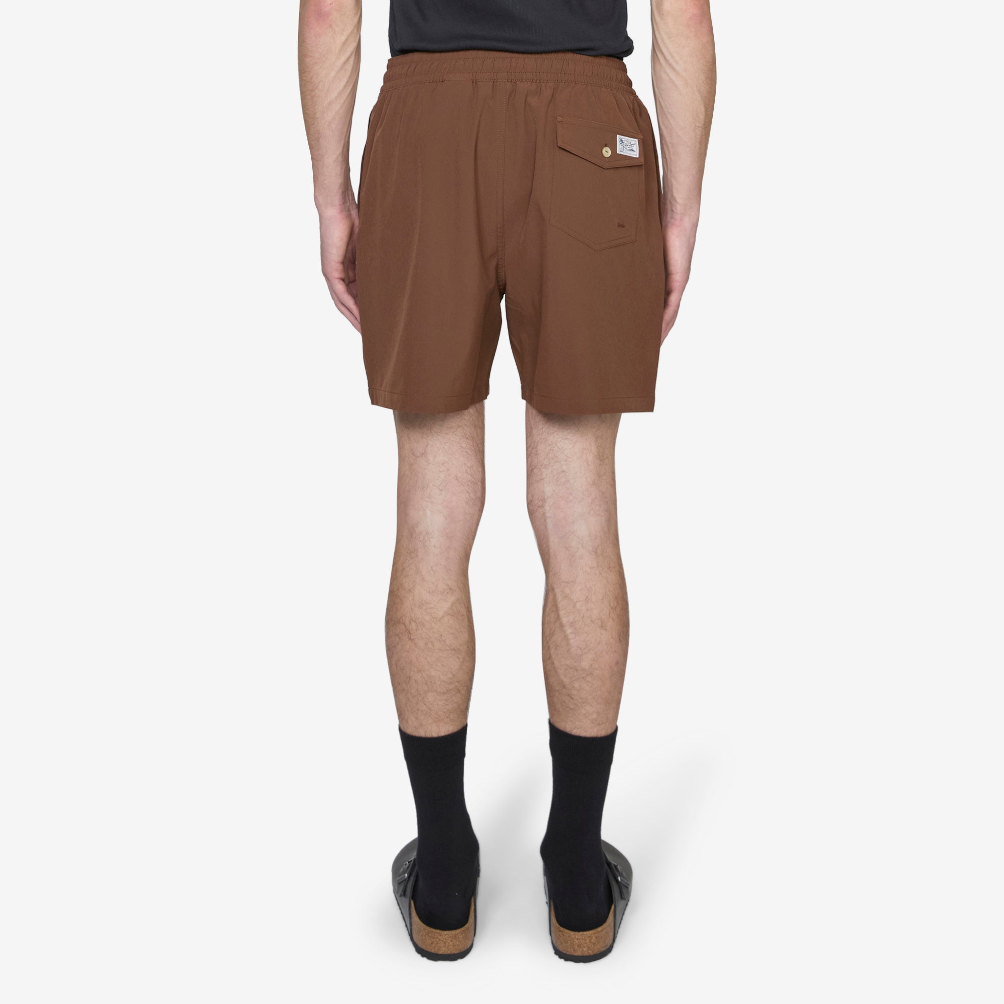5.75 Inch Classic Swim Trunks for Men - Quick Dry, Comfortable Chestnut Brown Swim Shorts - Perfect for Beach, Pool, and Vacation Travel