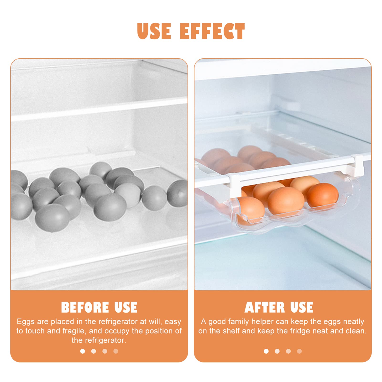 1 Set Clear Household Egg Holder - Practical Egg Storage Container for Freezer, Crisper Drawer & Countertop - Keeps Eggs Fresh & Organized for Kitchen, Fridge & Pantry Use