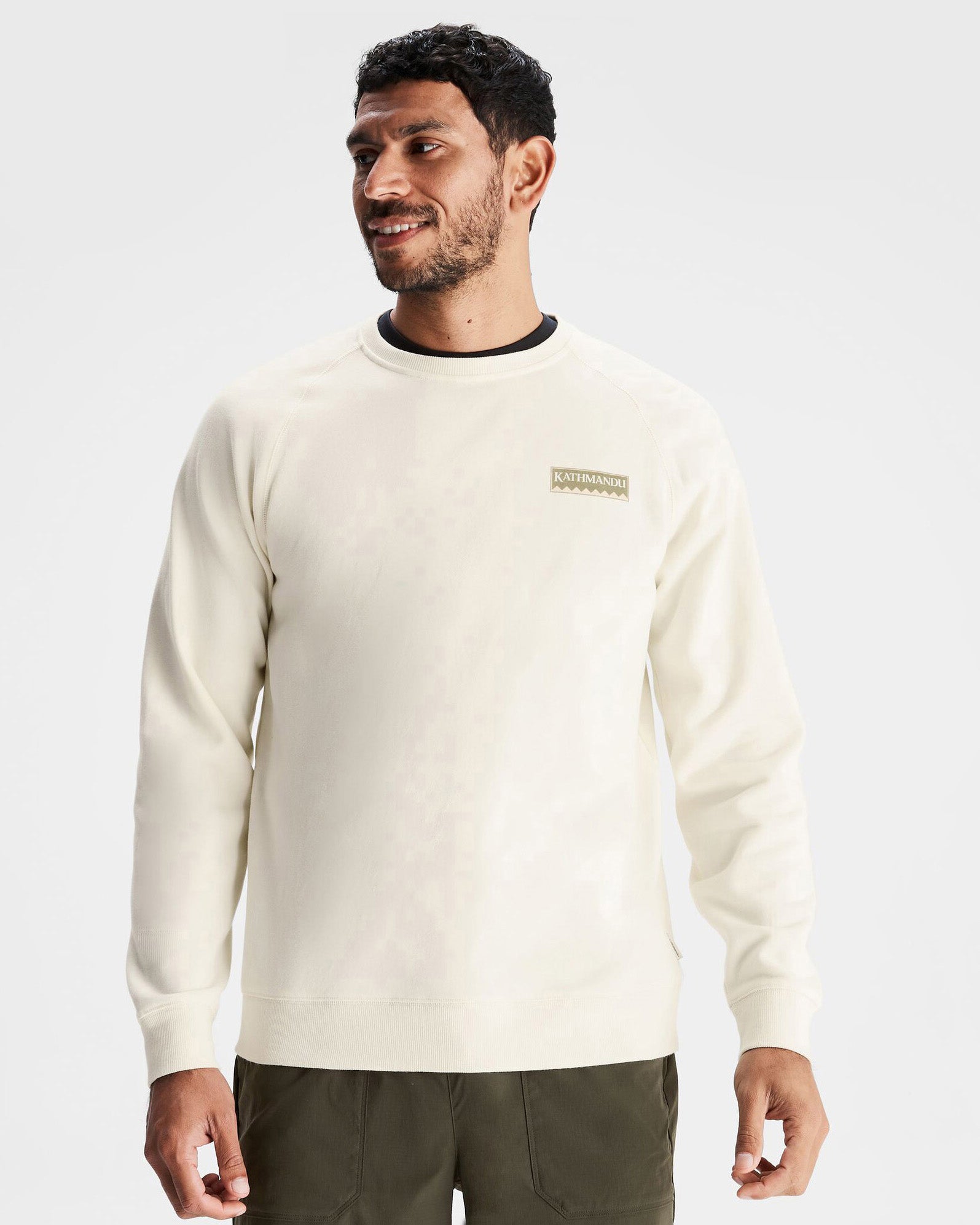 Heritage Logo LT BB Crew Sweatshirt for Men - Natural Cotton Pullover | Casual Wear & Street Style Outfits