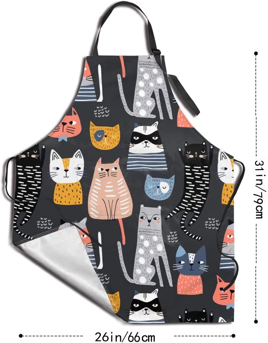 Adjustable BBQ Apron for Men & Women - Durable Grilling Apron with Pockets - Perfect Cooking Apron for Outdoor Barbecue, Camping & Backyard Parties