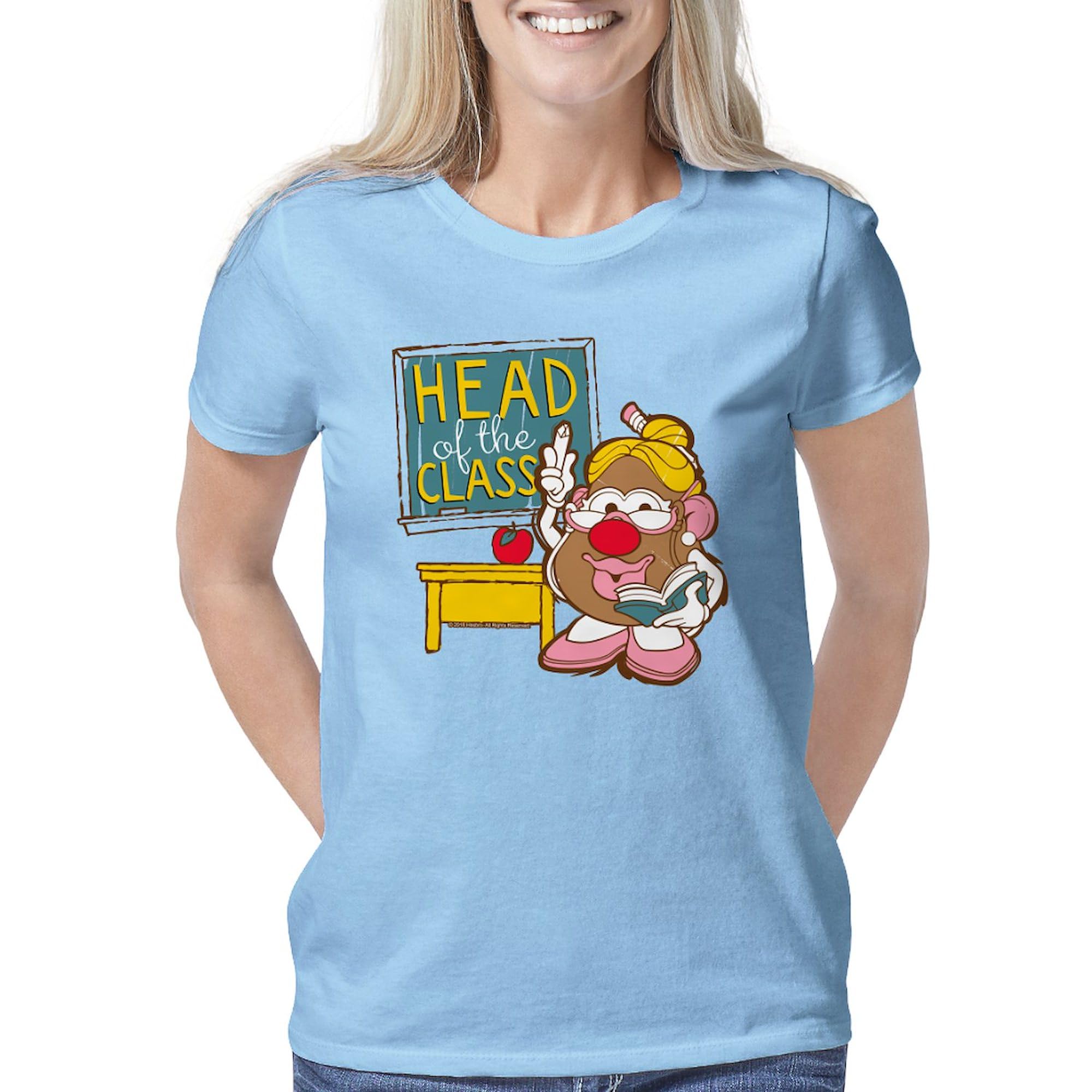 Mrs. Potato Head of Class Women's Classic Relaxed Fit Light T-Shirt - Funny Teacher Apparel & School Spirit Wear for Educators, Graduation Gifts & College Campus Outfits