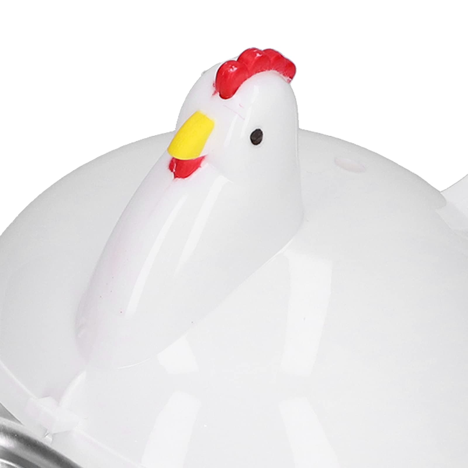 Microwave Egg Poacher - 4 Egg Chicken Shape Silicone Cooker, Heat Resistant Oven Safe Egg Boiler & Steamer for Perfect Poached Eggs - Ideal for Breakfast Meal Prep & Home Kitchen Cooking
