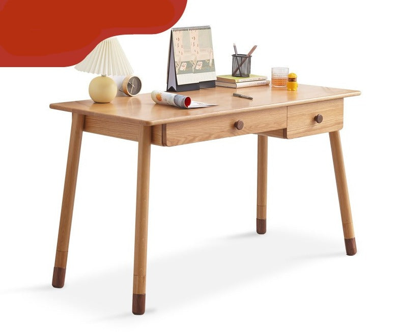 Solid Oak Adjustable Study Desk for Kids - Sturdy Kraft Table with Height Adjustment - Perfect for Homework, Drawing & Online Learning