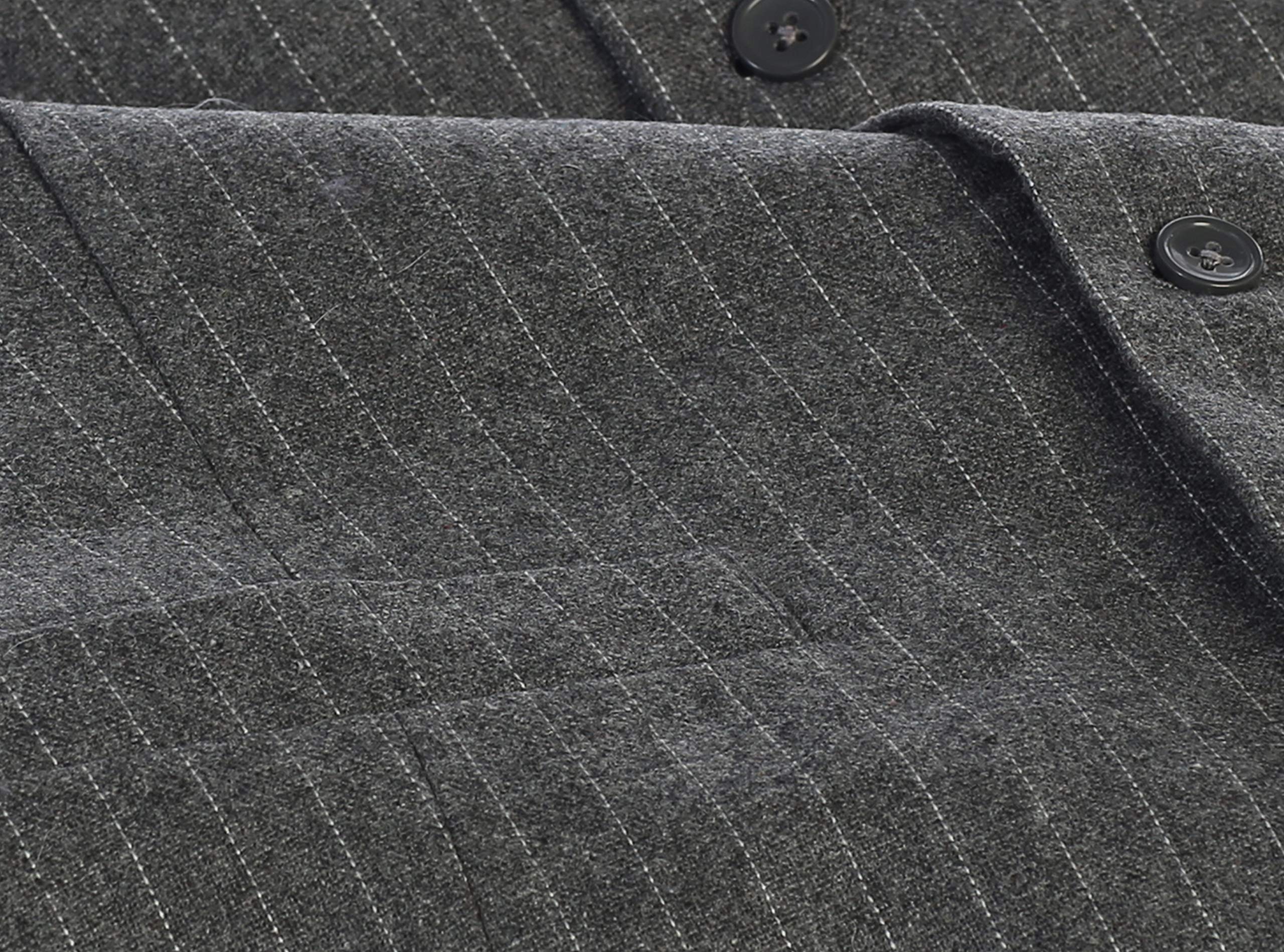 Gioberti Men's 5-Button Wool Blend Tweed Vest with Pinstripe Design - Perfect for Weddings, Business Meetings & Formal Occasions