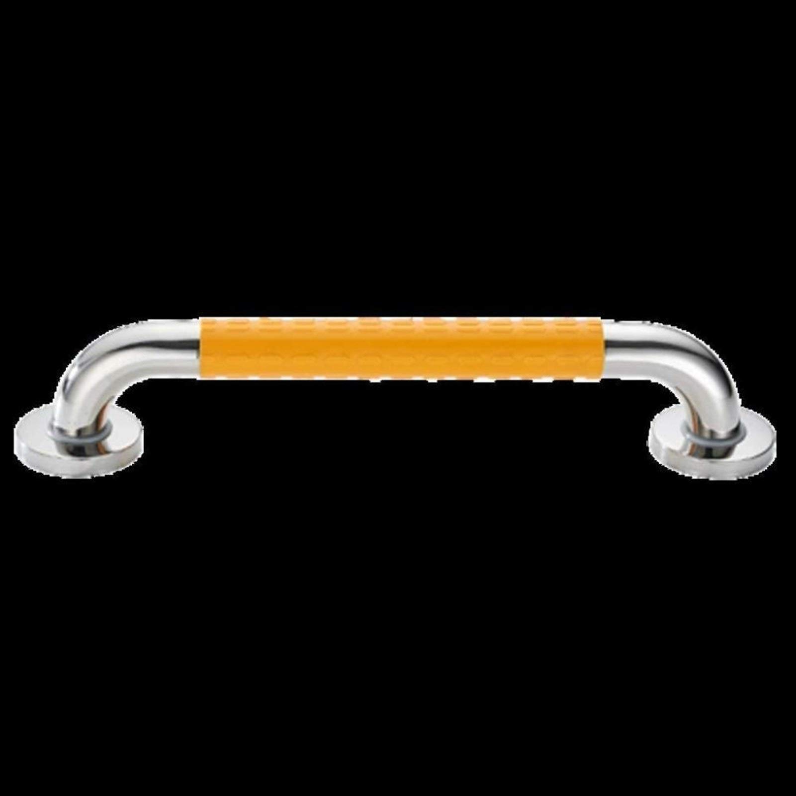 Stainless Steel Safety Grab Bars for Bathroom - Elderly Handrail for Toilet Accessibility - Non-Slip Yellow Disabled Support Rail (38CM) - Ideal for Seniors & People with Disabilities in Showers & Bathrooms