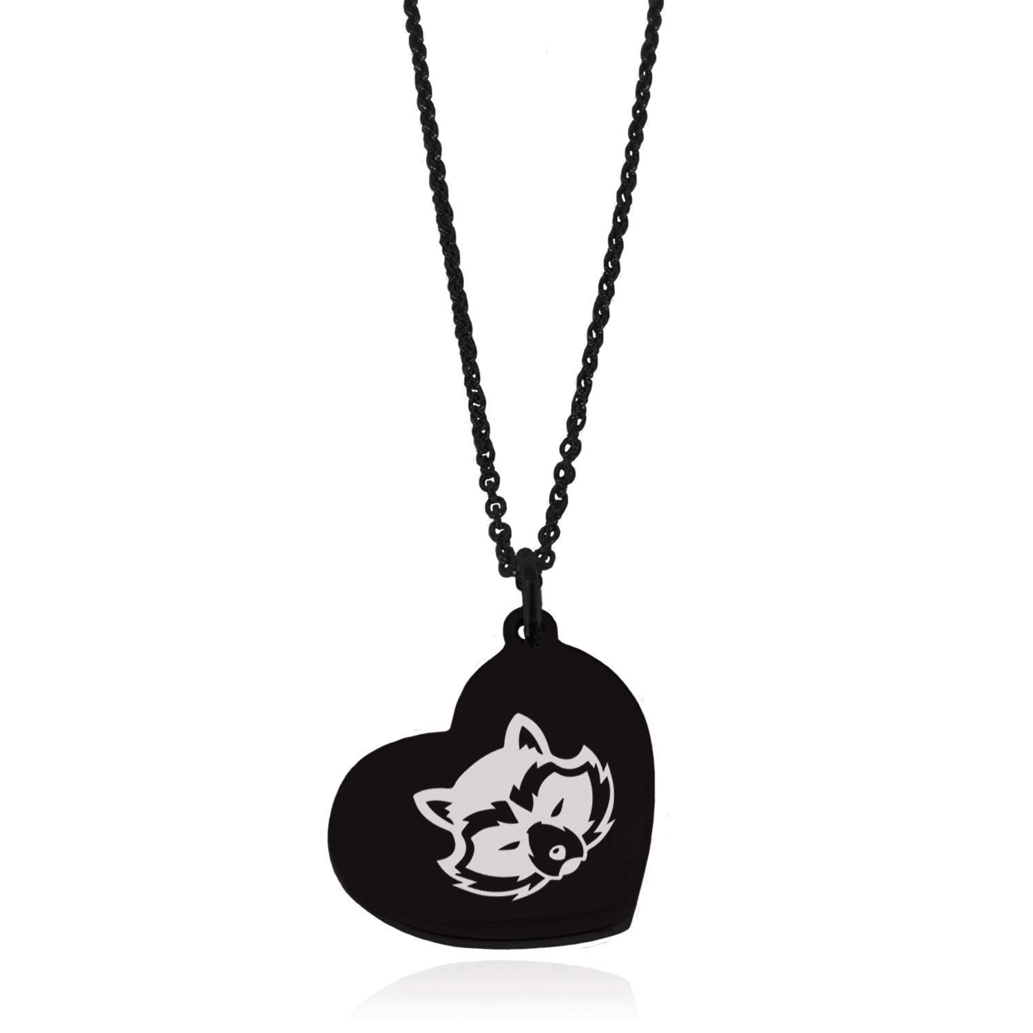 Stainless Steel Raccoon Floating Heart Charm Pendant Necklace - Cute Animal Jewelry for Women, Gift for Girlfriend, Best Friend - Perfect for Valentine's Day, Anniversary, Birthday & Everyday Wear