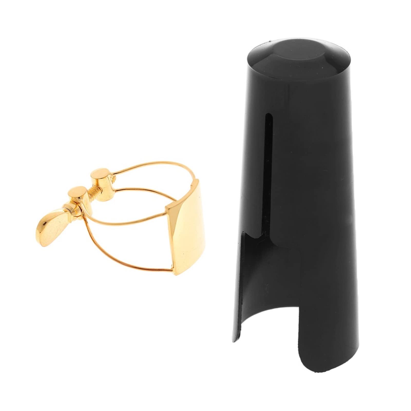 Premium Metal Tenor Saxophone Ligature with Cap Clip - Durable Woodwind Accessories for Professional Sax Players - Perfect for Jazz, Classical & Band Performances
