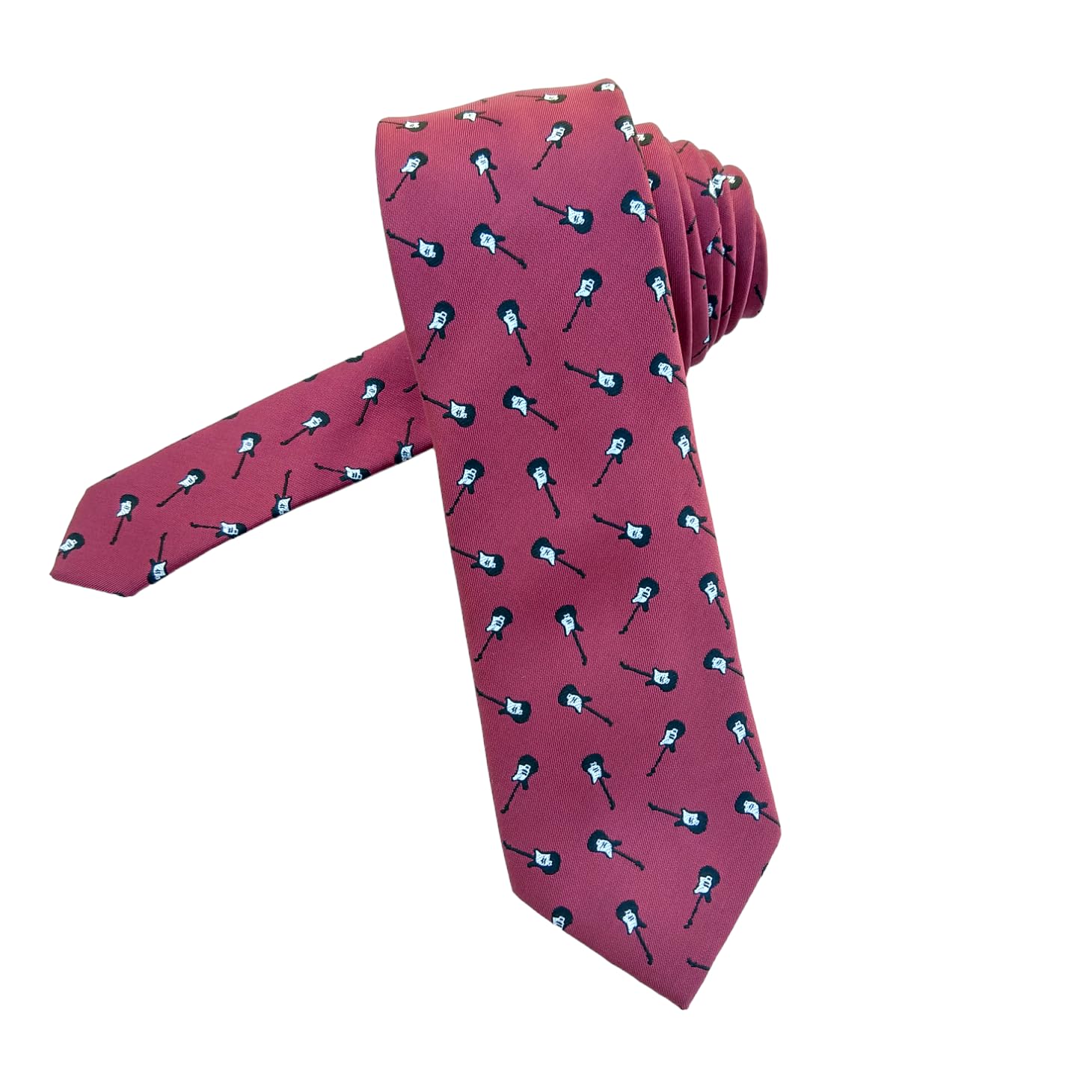 Stylish Guitar Tie for Men - Perfect Gift for Guitarists & Bassists - Electric Guitar Necktie for Musicians & Music Lovers - Ideal for Concerts, Gigs, and Music-Themed Events