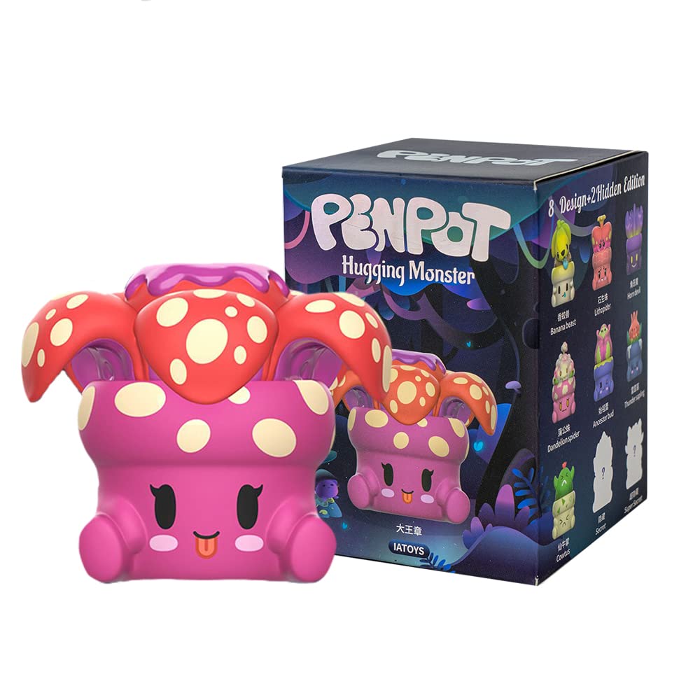 BEEMAI Penpot Hugging Monster Series - 8PC Random Design Cute Collectible Figures, Desktop Decor, Birthday Gift for Kids & Adults (Whole Set) - Perfect for Office Decor, Party Favors & Toy Collections