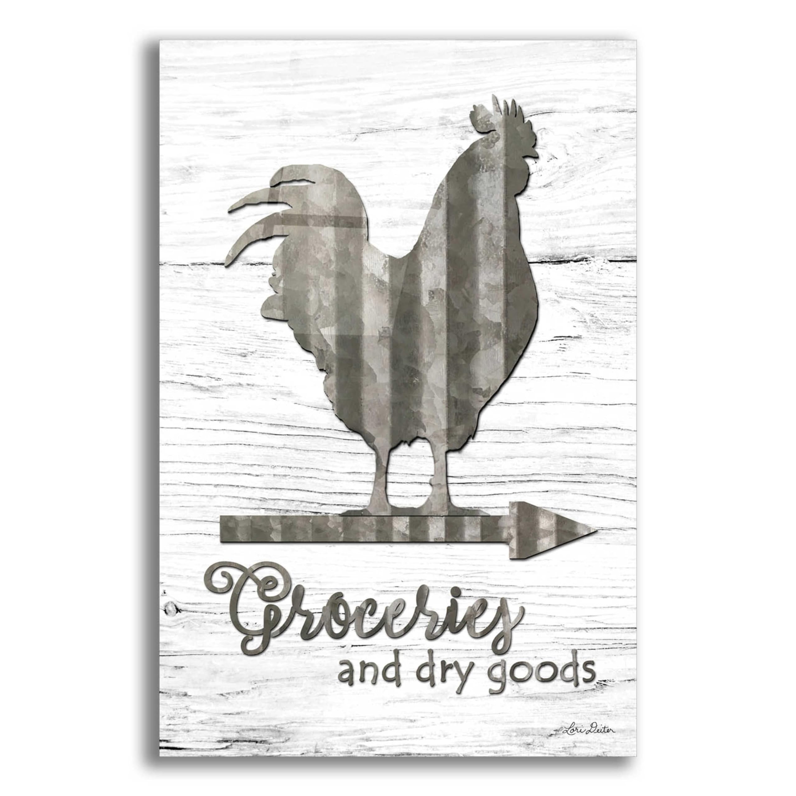 Lori Deiter Groceries Acrylic Wall Art 12x16 - Kitchen Decor
