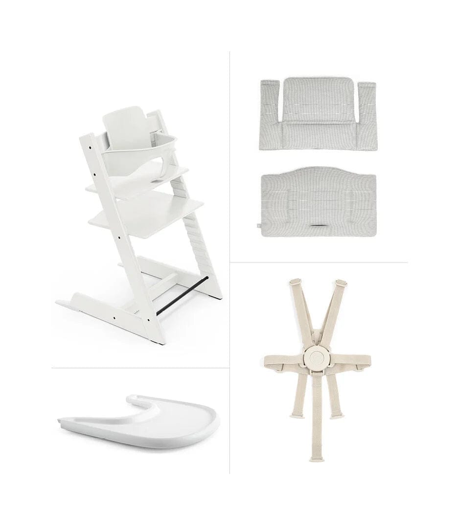 Stokke Tripp Trapp Complete High Chair with Cushion & Tray - Adjustable Baby Feeding Chair for Toddlers - Perfect for Dining, Playtime & Learning Activities
