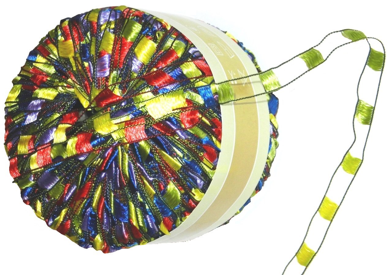 Sparkly Trail Ladder Trellis Yarn - 724 Wide Ladder Yarn for Knitting, Crochet & DIY Crafts - Perfect for Scarves, Blankets and Home Decor Projects