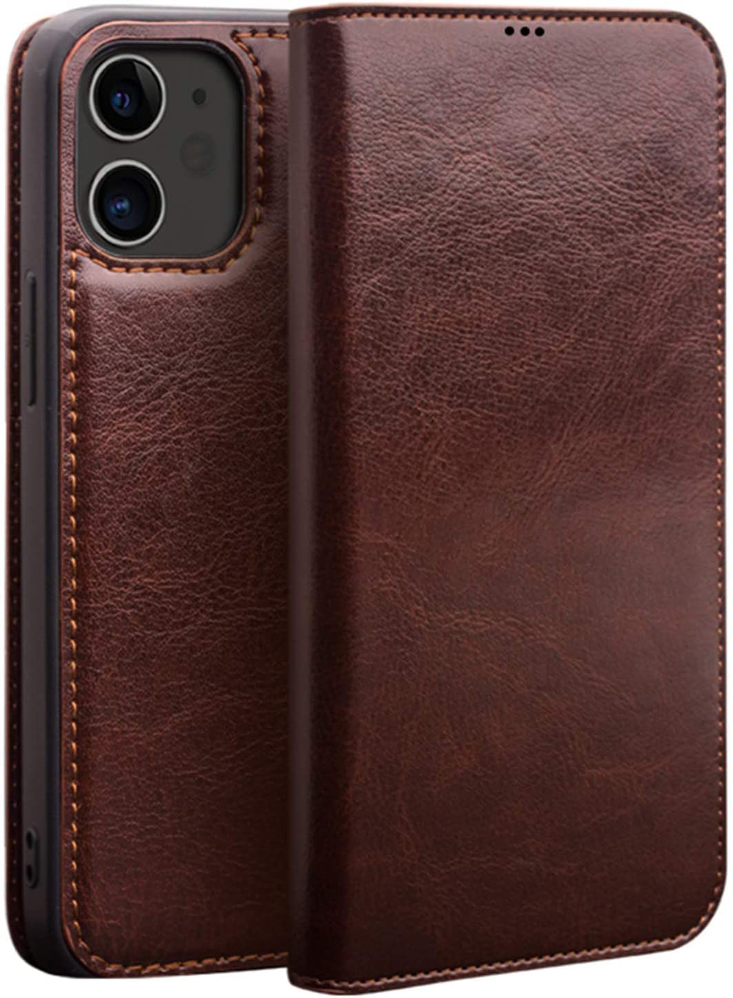 Premium Leather Wallet Folio Case for iPhone 12 Pro Max (6.7