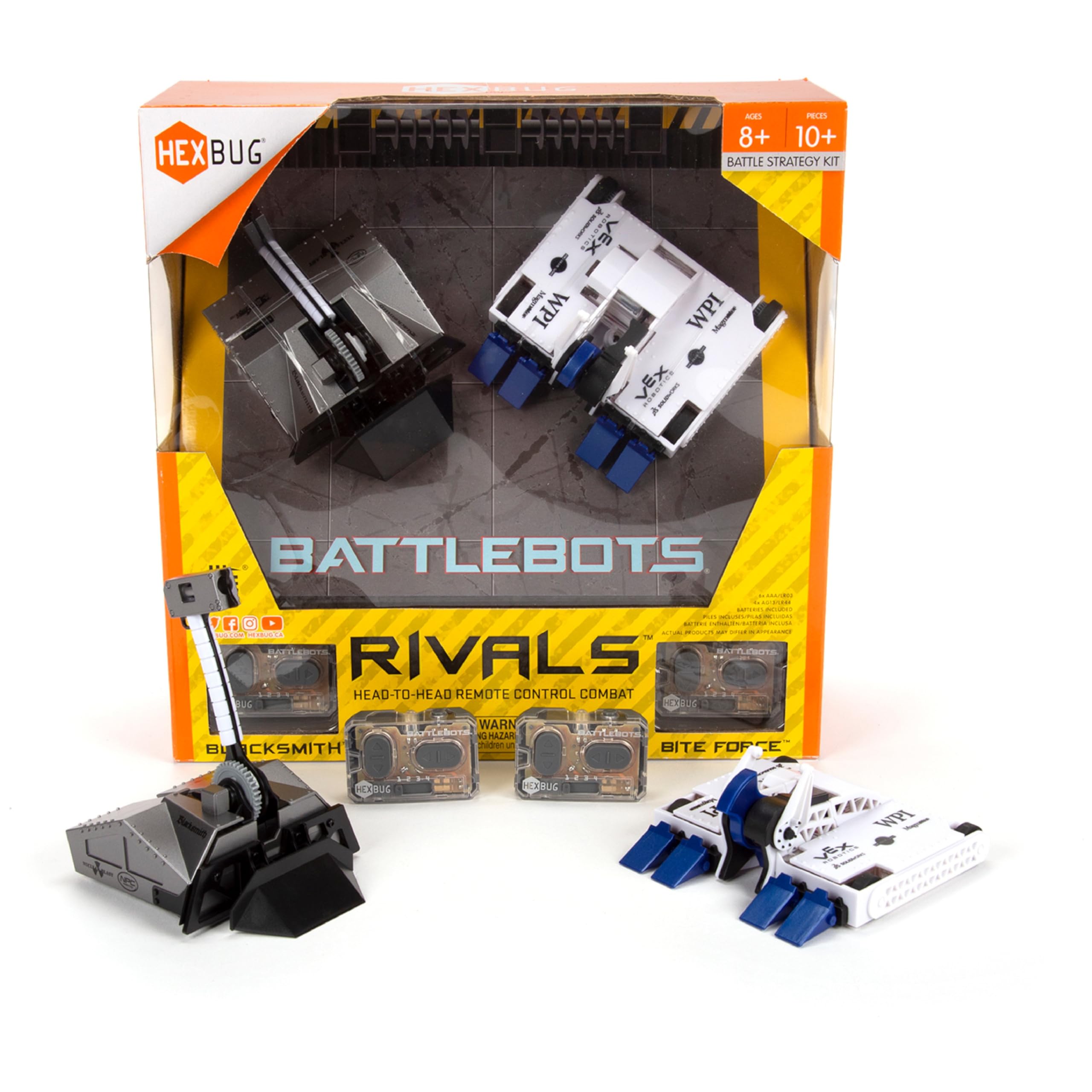 HEXBUG BattleBots Rivals 4.0 - Blacksmith vs BiteForce RC Robot Toy Set | STEM Educational Toy for Kids Ages 8+ | Remote Control Battle Bots with Batteries Included | Perfect for STEM Learning & Robot Combat Play