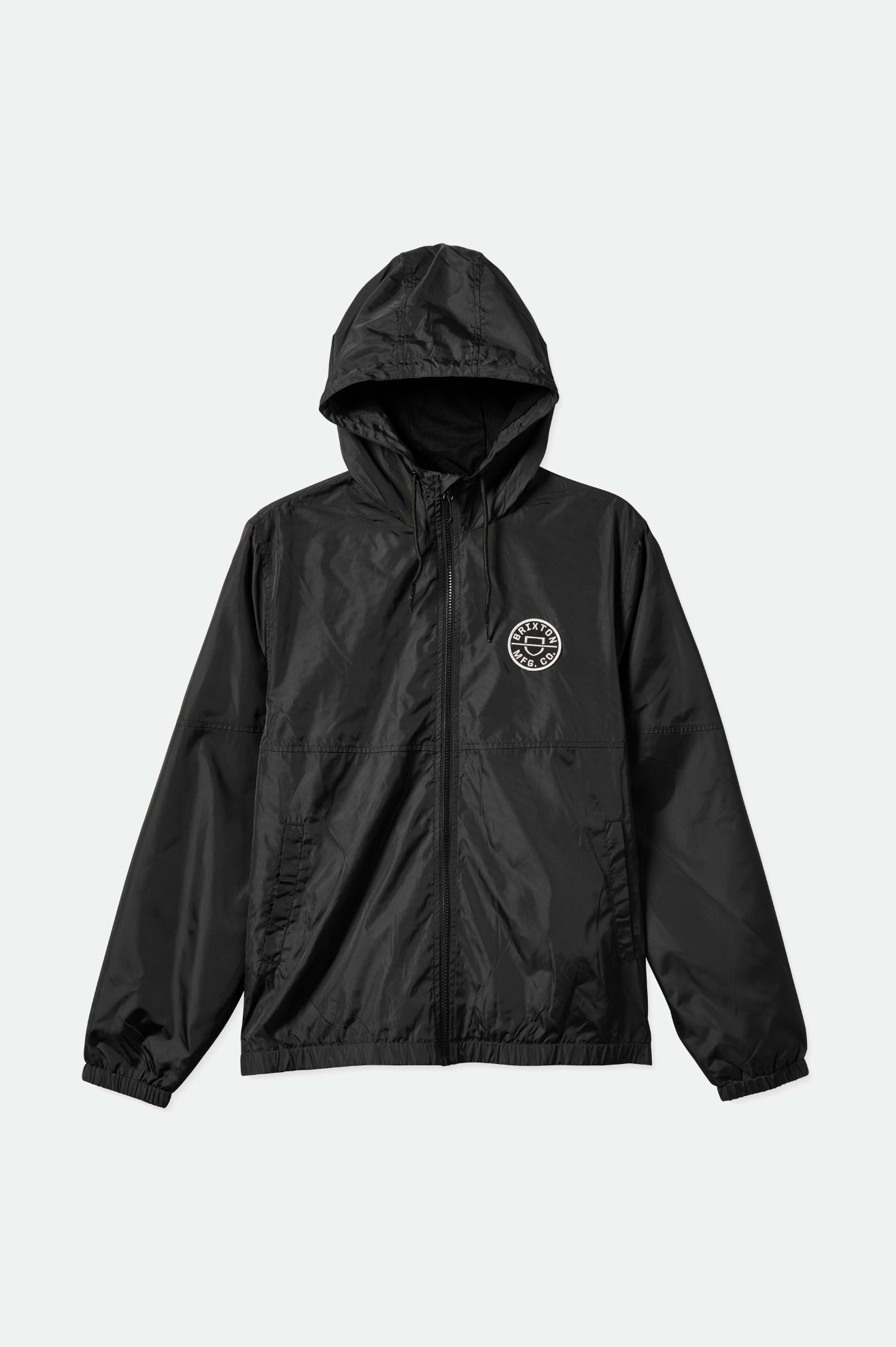 Claxton Crest Lightweight Zip Hood Jacket for Men & Women - Breathable Fleece Lining, Adjustable Drawstring - Black/Black - Perfect for Outdoor Activities, Gym & Casual Wear