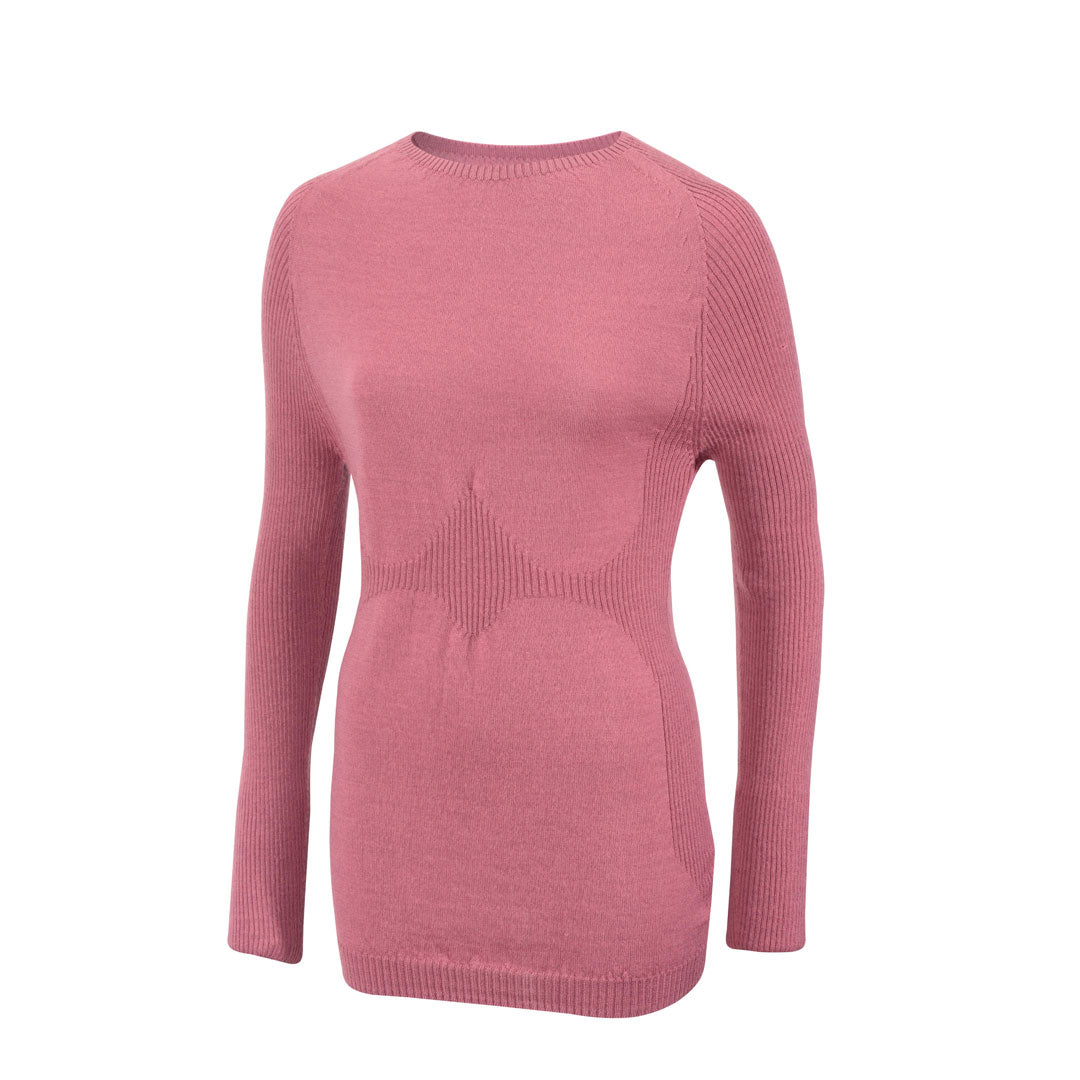 Women's Merino Wool Long Sleeve Base Layer Top - Soft & Warm Thermal Shirt for Hiking, Skiing & Outdoor Activities