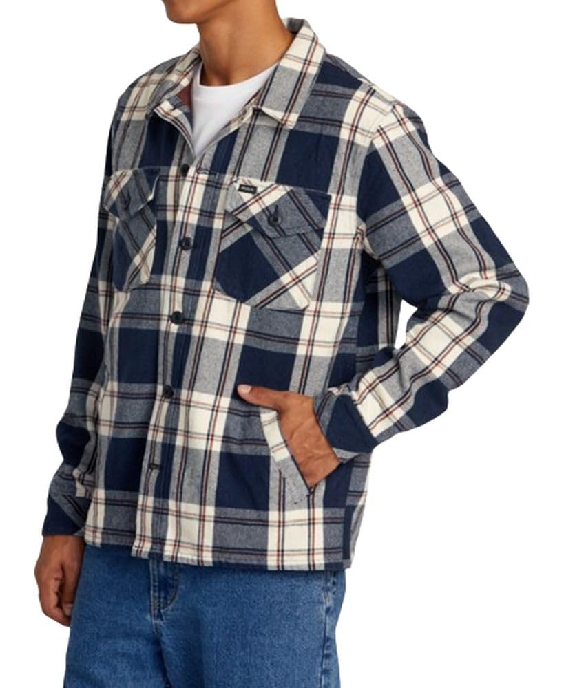 RVCA Men's Shirt Jacket - Lightweight Casual Button-Up for Outdoor & Streetwear | Perfect for Hiking, Travel, and Everyday Wear