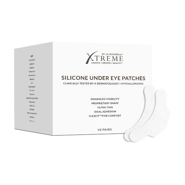 Xtreme Lasels Hypoallergenic Silicone Matte Under Eye Gel Patches - 50 Pairs for Dark Circles, Puffiness & Wrinkles | Hydrating Eye Treatment for Day & Night Use | Perfect for Travel, Work & Self-Care Routine