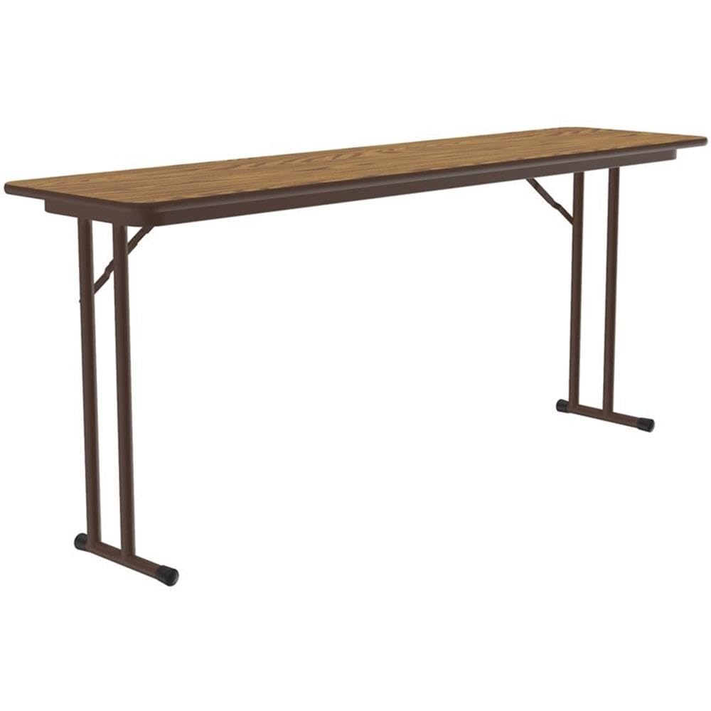 Correll ST1872PX-06 Medium Oak Folding Seminar Table - 18