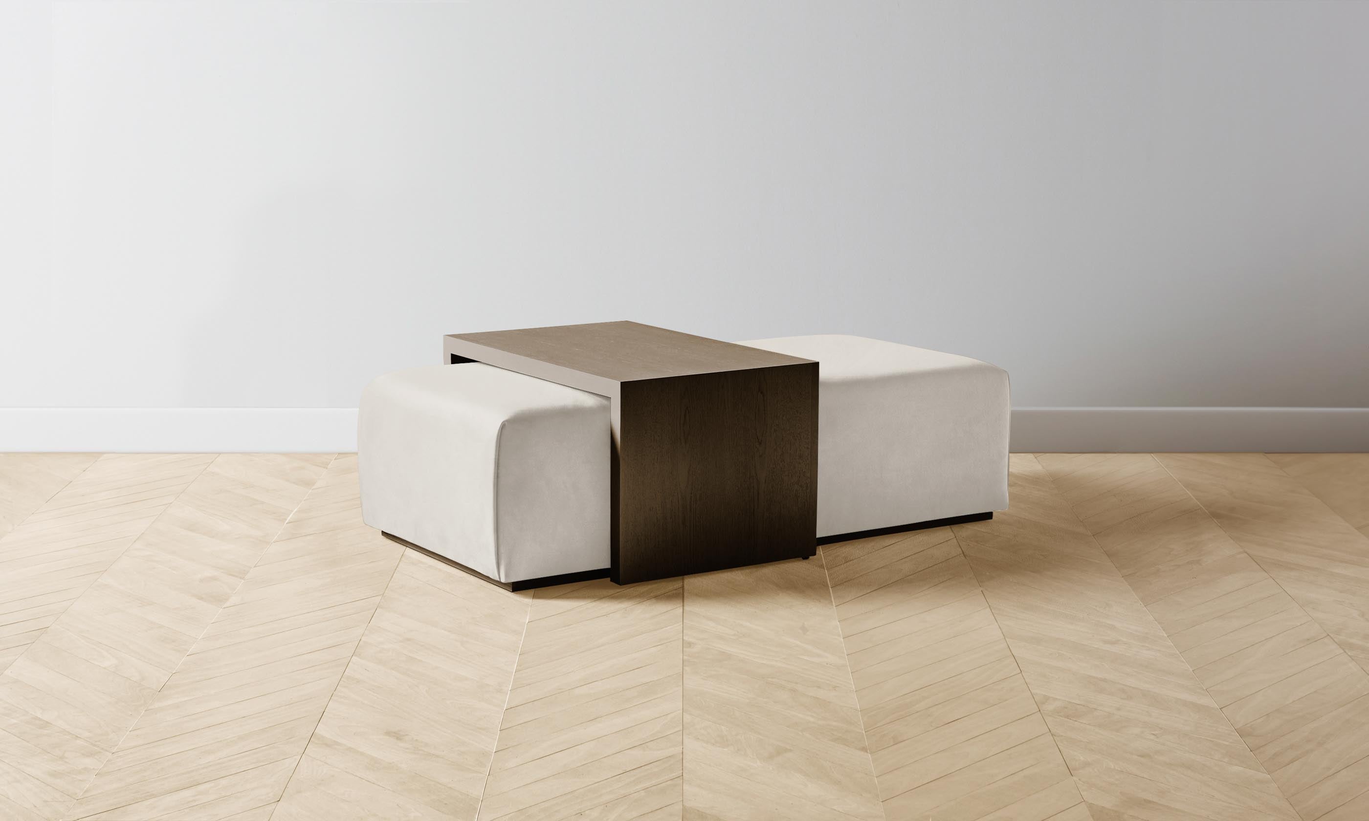 The Bowery Ottoman - Premium Nubuck Leather Sail Design for Living Room, Bedroom & Office - Stylish Footrest & Extra Seating