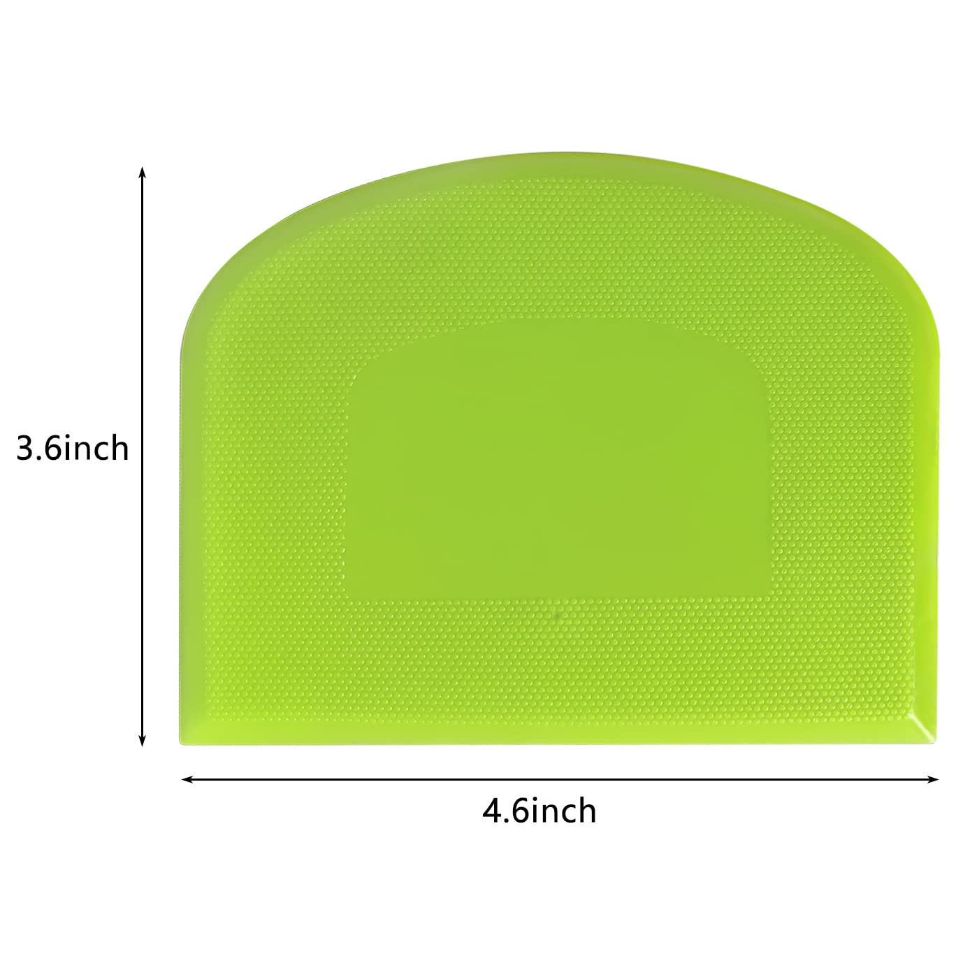 ALLTOP Flexible Plastic Bowl Spatula & Bench Scraper Set (2-Piece, White & Green) - Multipurpose Kitchen Tool for Baking, Pastry, Bread Dough, Cake Decorating & Fondant Icing - Perfect for Home Bakers & Professional Chefs