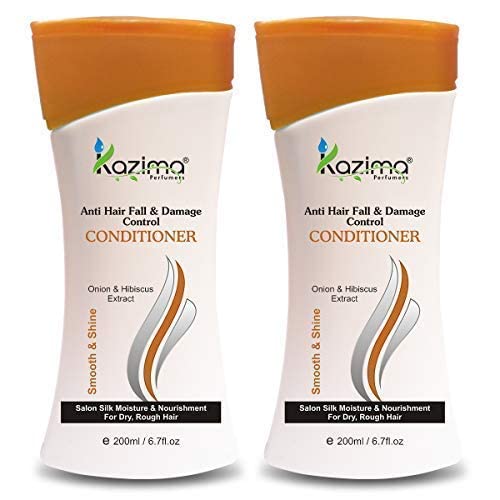 KAZIMA Anti Hair Fall & Damage Control Conditioner - Prevent Hair Loss & Repair Damaged Hair, 200ml (Pack of 2) | For Men & Women with Thinning Hair - Daily Use for Stronger, Healthier Hair