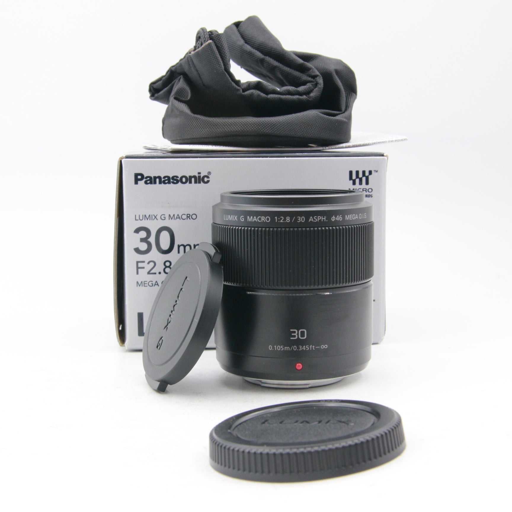 Panasonic Lumix G MACRO 30mm f/2.8 ASPH. MEGA O.I.S. Lens - Like New Open Box - Perfect for Macro Photography & Portraits