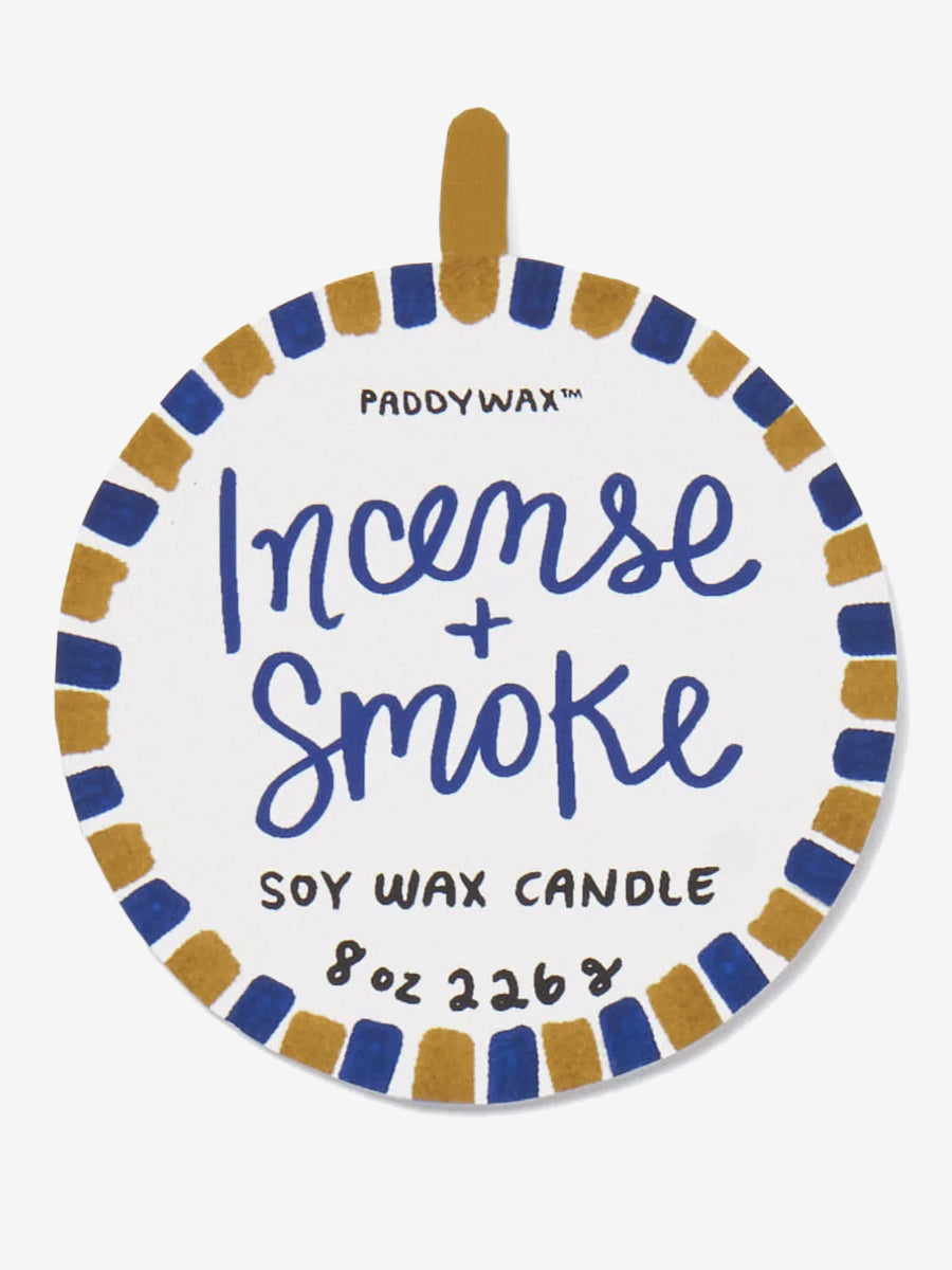 Paddywax Adopo Eye Ceramic Candle - Handmade Scented Soy Wax Candle with Incense & Smoke Aroma - Perfect for Home Decor, Meditation & Relaxation