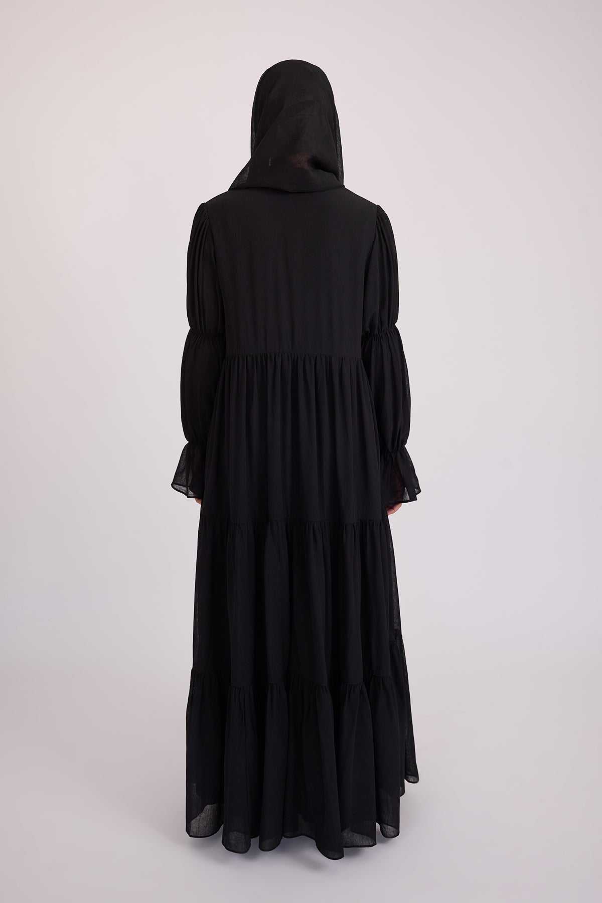 Bohemian Abaya Set for Women - Elegant Black Muslim Dress with Embroidery | Perfect for Prayer, Eid, and Special Occasions