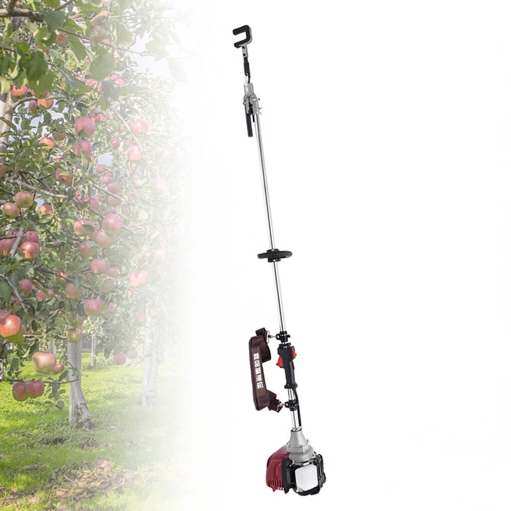 TBVECHI 35.8CC 4-Stroke Gasoline Fruit Picker Harvester - Lightweight Multi-Purpose Fruit Harvesting Tool with Non-Retractable Pole for Orchard, Farm & Garden Use - Perfect for Picking Apples, Pears, Peaches and Citrus Fruits