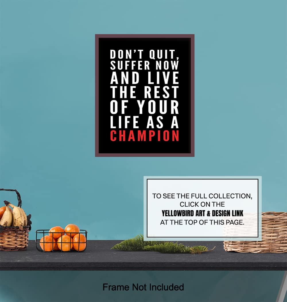 Inspirational Motivational Quote Wall Art Poster - Unique Home & Office Decor for Entrepreneurs, Coaches, Trainers & Boxing Fans - 8x10 Unframed Print - Perfect for Gym, Kids Room & Workspace Motivation