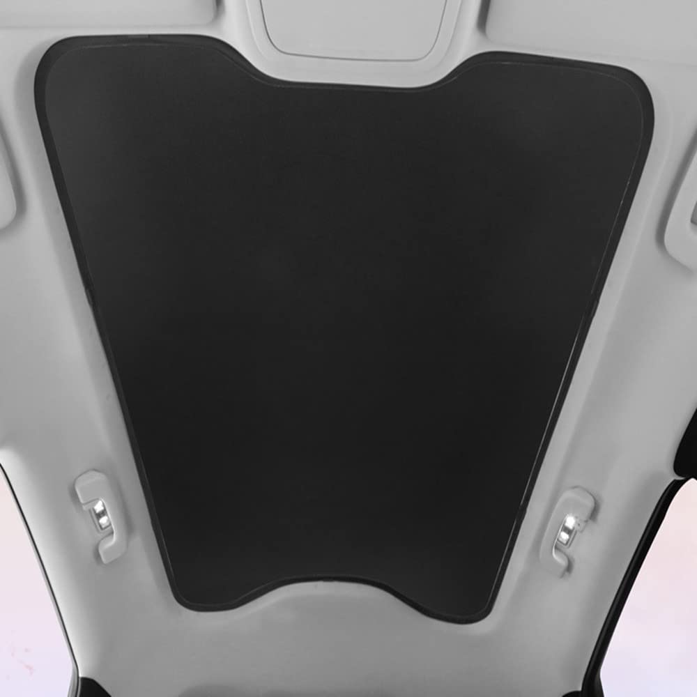 2021-2022 Ford Mustang Mach E Sunroof Sunshade Cover - Black Foldable Heat & UV Blocking Car Window Shade | Interior Sun Shield Accessory for Summer Driving & Parking Protection