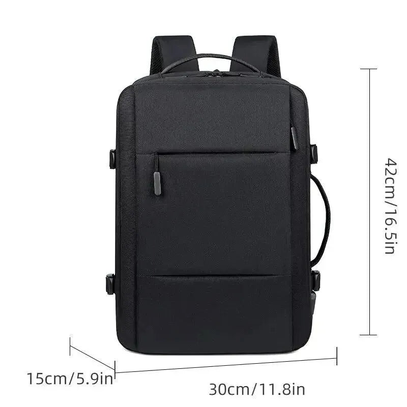 Classic USB Business Backpack for Men - Waterproof Laptop Backpack with Charging Port - Perfect for Office, Travel & Commuting