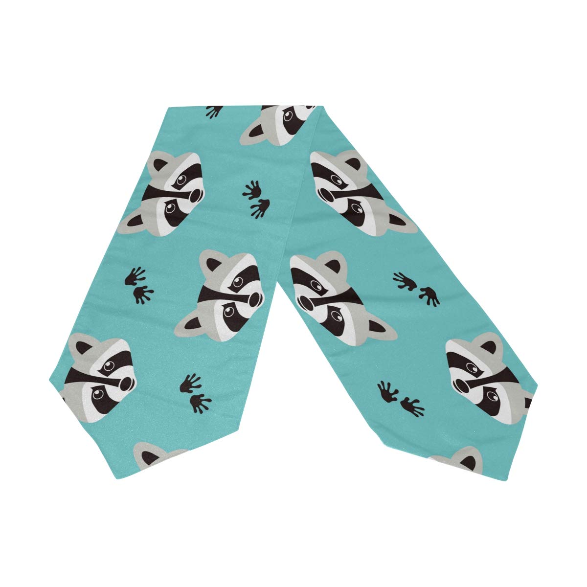 MOYYO Cute Raccoon Table Runner 13x70 Inch - Polyester Tablecloth for Coffee & Dining Tables - Perfect for Wedding, Birthday, Engagement Parties & Home Decor - Ideal for Living Room, Banquet & Holiday Decorations
