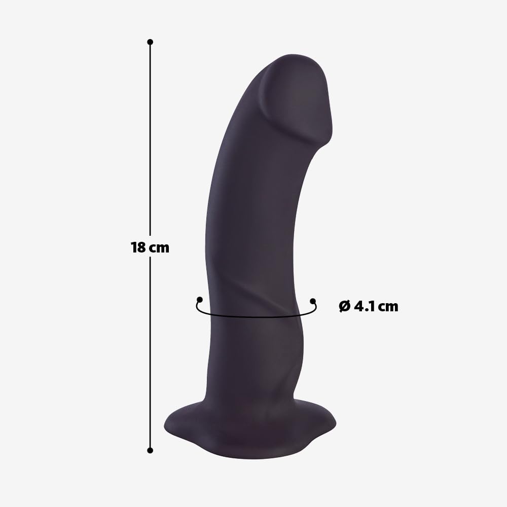 Fun Factory THE BOSS - Premium Black Silicone Dildo for Women & Men | Ultimate Pleasure Toy for Couples & Solo Play | Perfect for Bedroom Fun & Sensual Massage