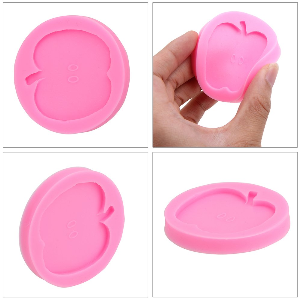 Lemon & Apple Slice Silicone Mold - Fruit Fondant Chocolate Candy Cake Decorating Tool for Cupcakes, Polymer Clay & Epoxy Resin Crafts - Perfect for Baking, DIY Desserts and Home Decor